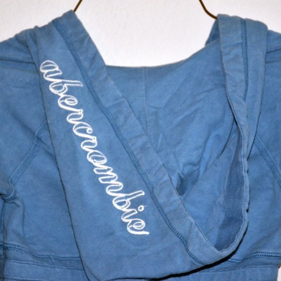 Blue Abercrombie Acid Wash Hoodie - Picture 4 of 6